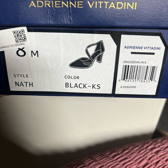 NIB Adrienne Vittadini Women's Black Nath Heels Size 8 - Picture 4 of 8
